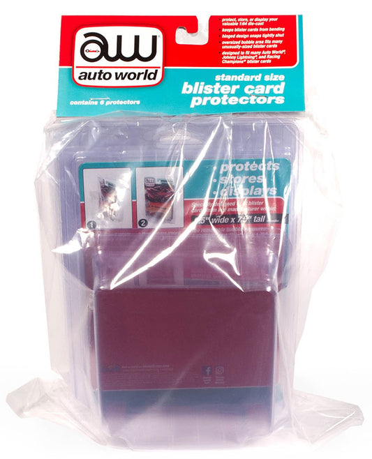 Auto World Standard Size Blister Card Protector 6-Pack