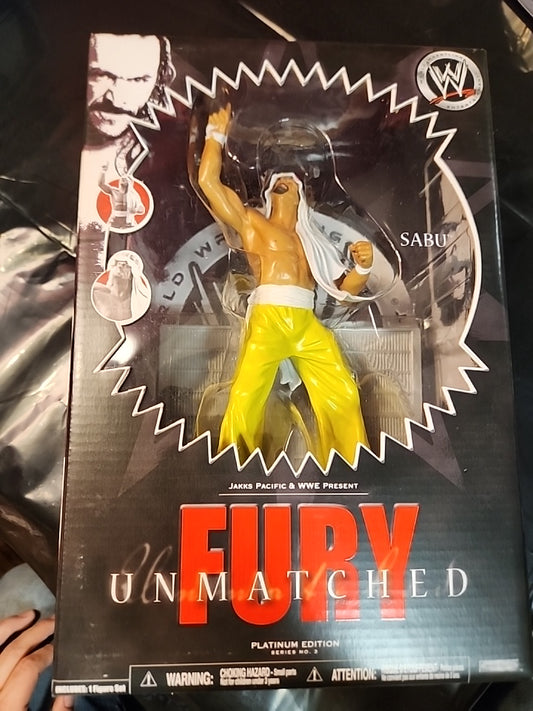 WWE Sabu Fury Unmatched Wrestling Figure platinum edition series IOB