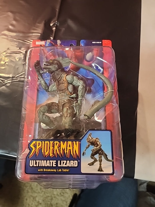 Figura de acción de Spider-Man Ultimate Lizard con mesa de laboratorio separable - Marvel Toy