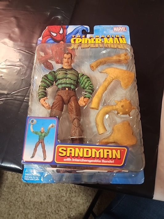 NEW 2006 SPIDER-MAN SANDMAN POSEABLE FIGURE WITH INTERCHANGEABLE HANDS!