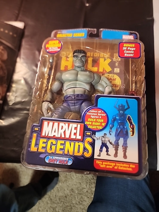 Marvel Legends Galactus Series Gray Hulk Figura de acción ToyBiz Sellado Nuevo 2005