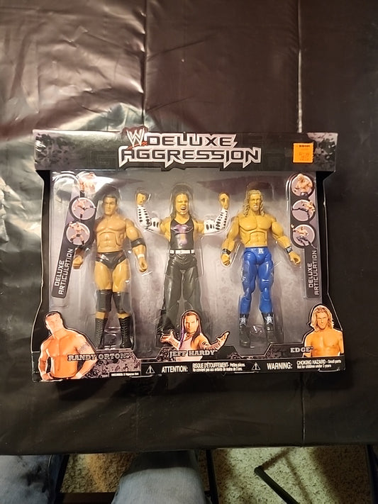 WWE Deluxe Aggression Randy Orton - Jeff Hardy - Paquete Edge 3