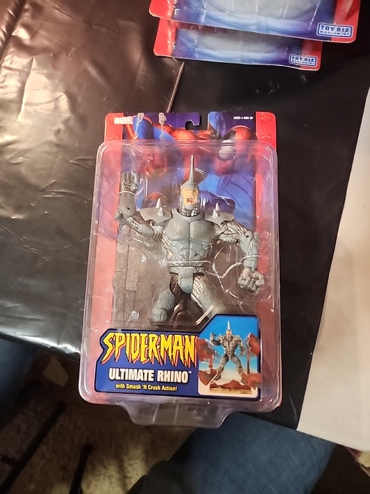 ¡Spider-Man Ultimate Rhino con acción Smash 'N Crush! Toy Biz 2004 ¡NUEVO!