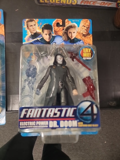 DR DOOM Fantastic Four 4 MOVIE Figure SEALED MOC 2005 Toy Biz Electric Power