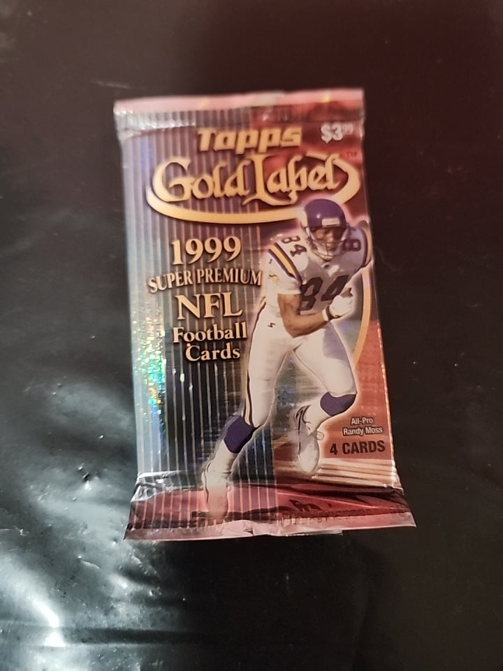 1999 Topps Gold Label Football Factory Sealed Pack NFL Cards