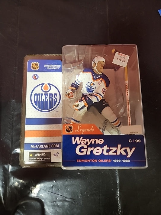Wayne Gretzky McFarlane Sports Picks Series 1 Figure Edmonton Oilers Blue SEALED