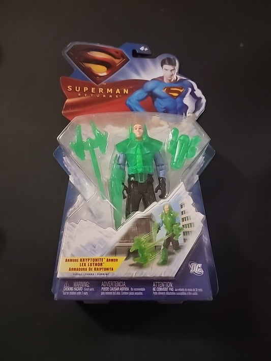 Superman Returns Lex Luthor 5" Action Figure Vintage 2006 Kryptonite Armor Rare