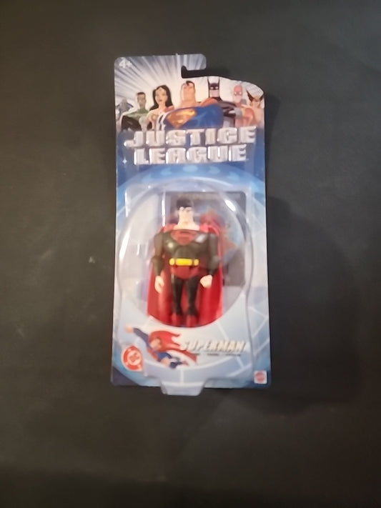 Justice League Animated 4.5" Superman Red Card Figure Stand Mattel 2002 (I1)