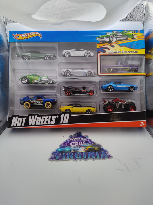 Hot Wheels 10 car set EXCLUSIVE w/ purple squarebody
