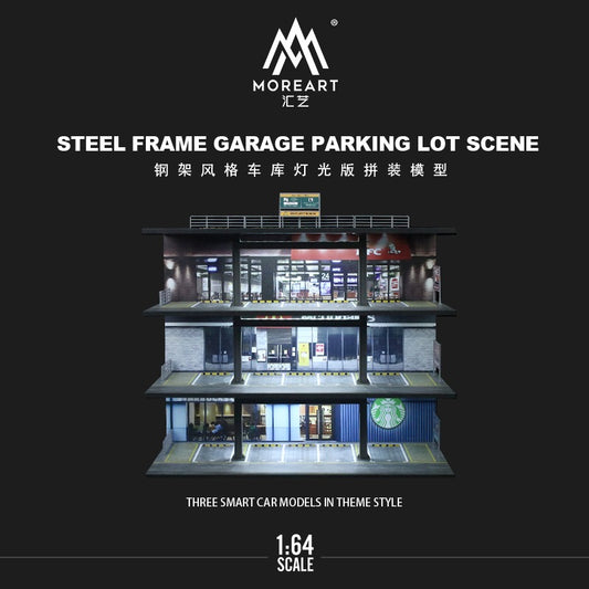 (Preorder) MoreArt 1/64 STEEL FRAME GARAGE PARKING LOT SCENE