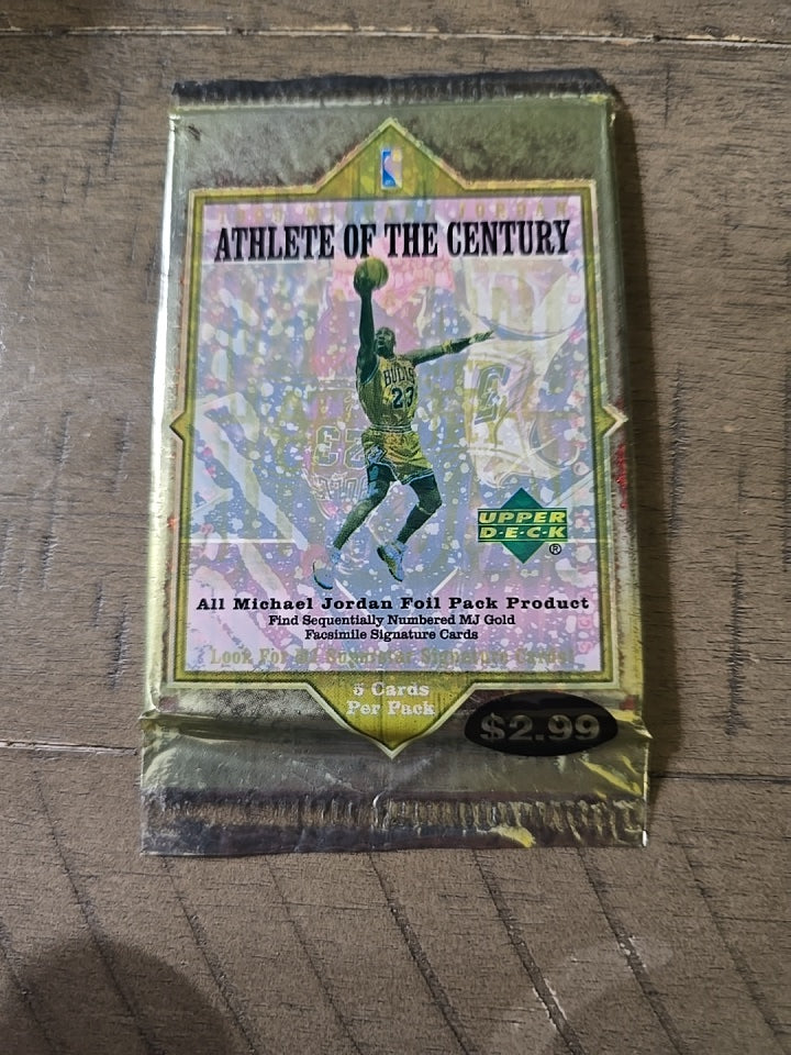 1999-00 Michael Jordan Upper Deck Pack Athlete Of The Century Factory Sealed