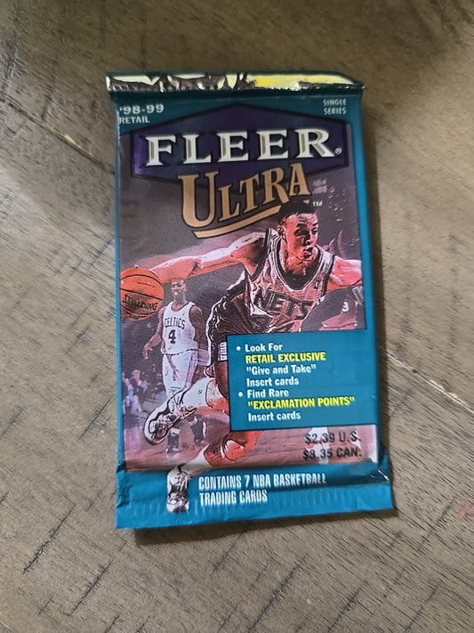 1998-99 Fleer Ultra Factory Sealed Hobby Pack! Kobe Jordan, Nowitzki Carter RCs!