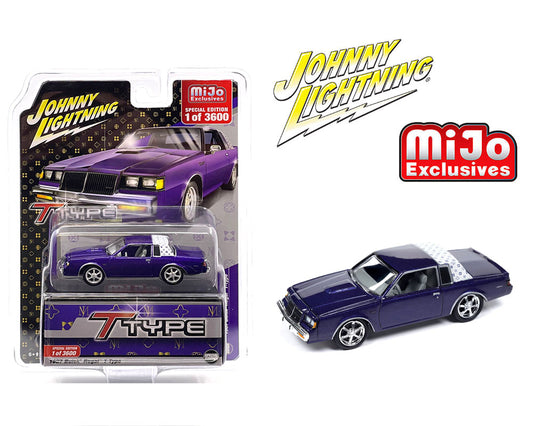 Johnny Lightning 1:64 1987 Buick Regal T-Type Custom – Metallic Purple with White Top