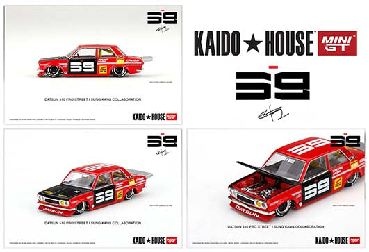 Mini GT 1:64 Kaido House Datsun 510 Pro Street SK510 Rojo