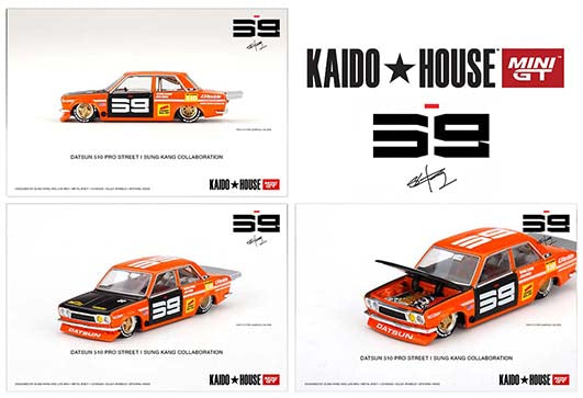 Mini GT 1:64 Kaido House Datsun 510 Pro Street SK510 Naranja