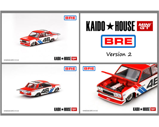 Kaido House x Mini GT 1:64 Datsun 510 Pro Street BRE #46 Versión 2