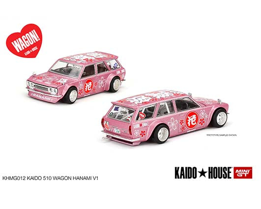 Kaido House x Mini GT 1:64 Datsun Kaido 510 Wagon Hanami V1 Edición Limitada