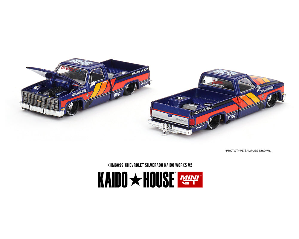 (Preorden) Kaido House x Mini GT 1:64 Chevrolet Silverado KAIDO WORKS V2