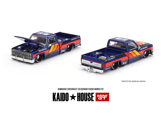 (Preorden) Kaido House x Mini GT 1:64 Chevrolet Silverado KAIDO WORKS V2