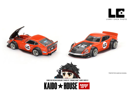 (Preorden) Kaido House x Mini GT 1:64 Nissan Fairlady Z Kaido GT “ORANGE BANG” Larry Chen V1