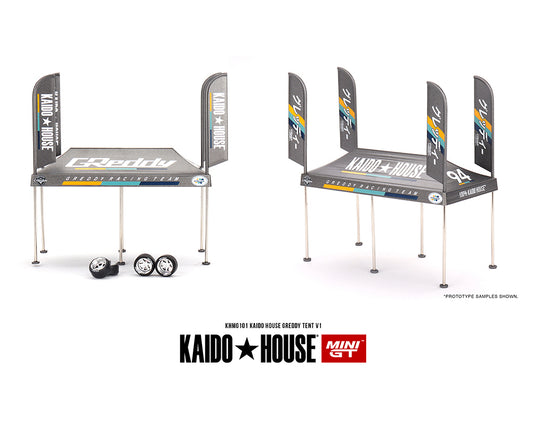 (Preorden) Kaido House x Mini GT 1:64 Kaido House GREDDY Tent V1 - Edición limitada