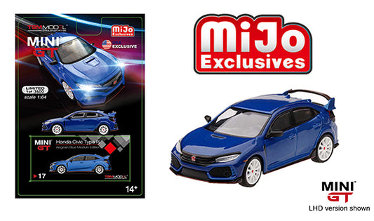 Mini gt 1:64 2017 Honda Civic Type R (FK8) Módulo (LHD)(Aegean Blue) – MiJo Exclusives