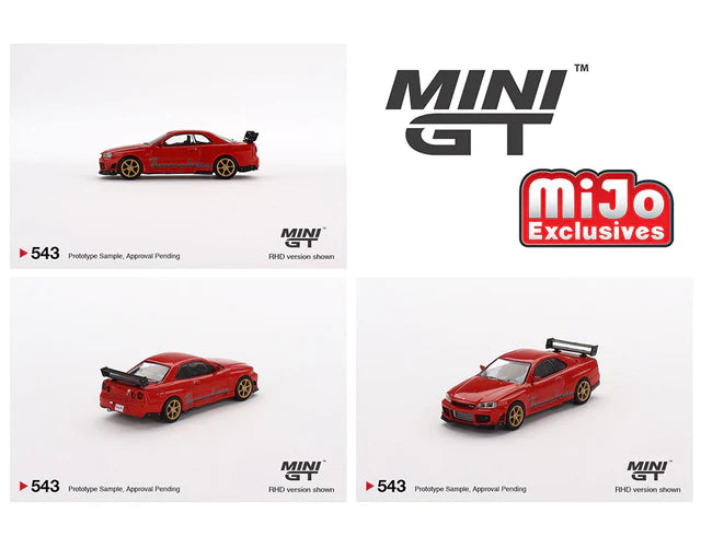 Nissan Skyline GT-R (R34) Tommykaira R RZ Edition Red Mini GT Mijo Exclusive