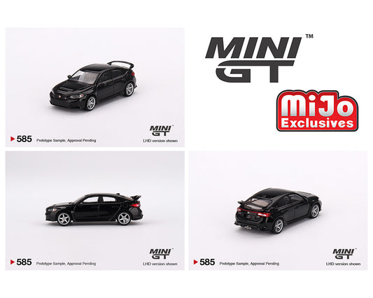 Mini GT 1:64 2023 Honda Civic Type R with Advan GT Wheels – Crystal Black Pearl