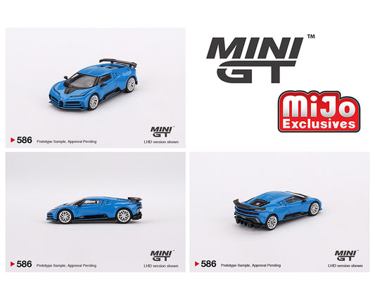 Mini GT 1:64 Bugatti Centodieci – Blu Bugatti – LHD – Exclusivos MiJo