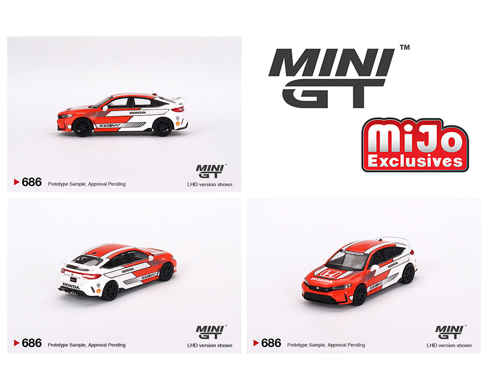 Mini GT 1:64 2023 Honda Civic Type-R Pace Car Red White