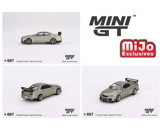 Mini GT 1:64 Nissan Skyline GT-R (R34)Tommykaira R-z Millenium Jade