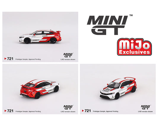 Mini GT 1:64 Honda Civic Type R #2 2023 Pace Car – White