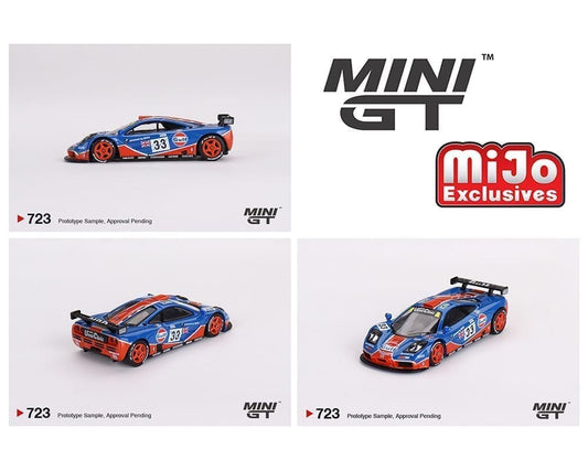 Mini GT 1:64 McLaren F1 GTR #33 1996 Le Mans 24Hr GULF – Blue – MiJo Exclusives