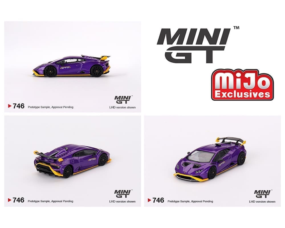 Mini GT Lamborghini Huracán STO 1:64 - Viola Pasifae #746