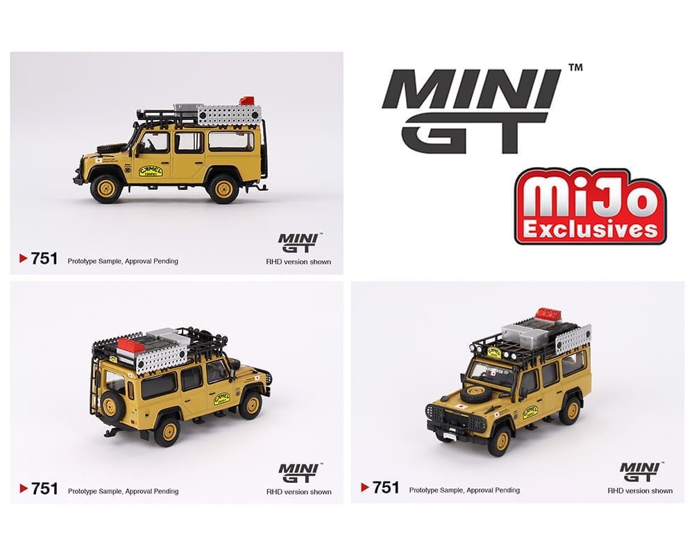 Mini GT 1:64 Land Rover Defender 110 1989 Camel Trophy Amazon Team Japan