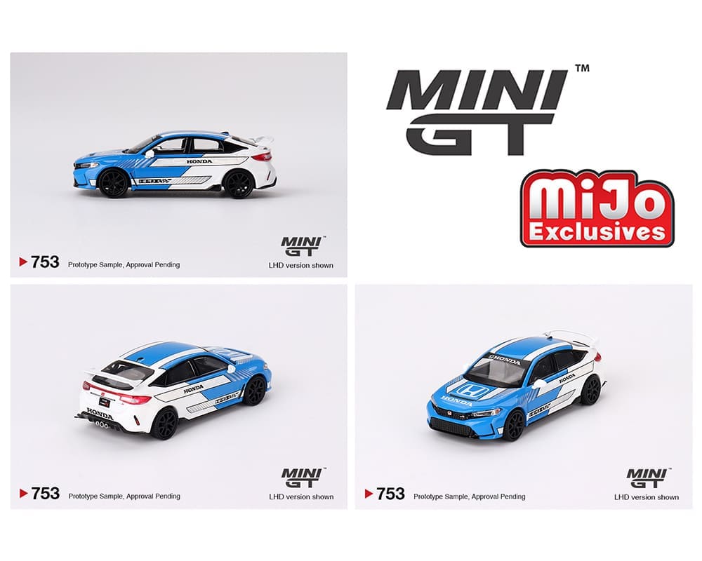 Mini GT 1:64 Honda Civic Type R #3 2023 Pace Car – Blue