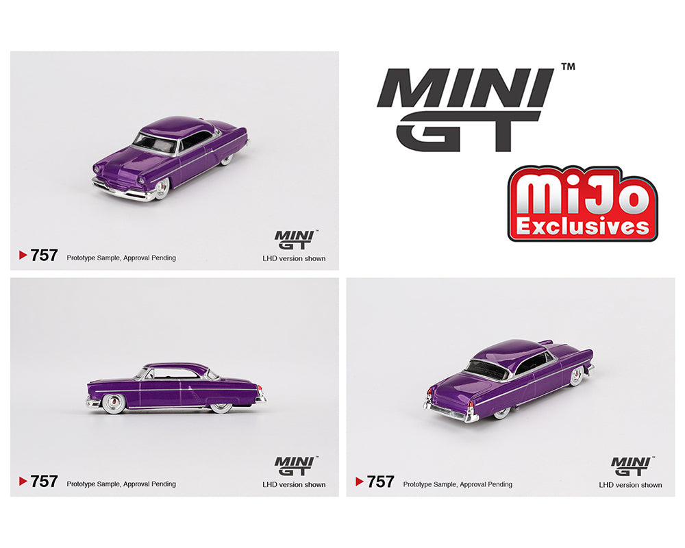 Mini GT 1:64 Lincoln Capri Hot Rod 1954 – Purple Metallic