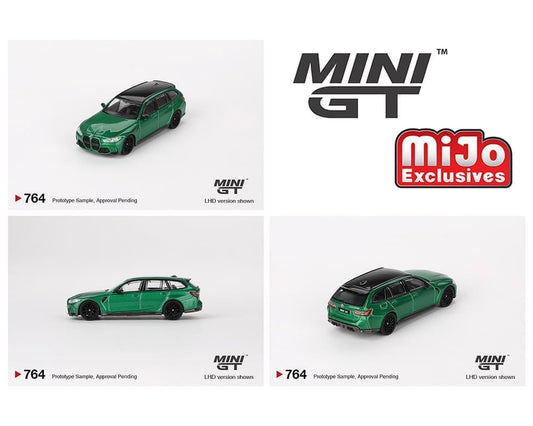 Mini GT BMW M3 Competition Touring 1:64 - Isle of Man Green Metallic #764