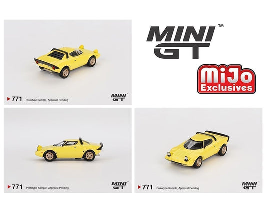 Mini GT Lancia Stratos HF Stradale 1:64 - Giallo Fly #771