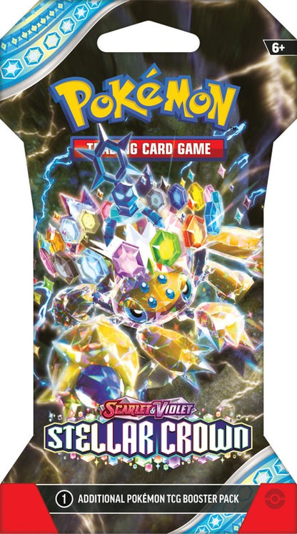 Pokemon Scarlet and Violet 7 Stellar Crown Sleeved Booster