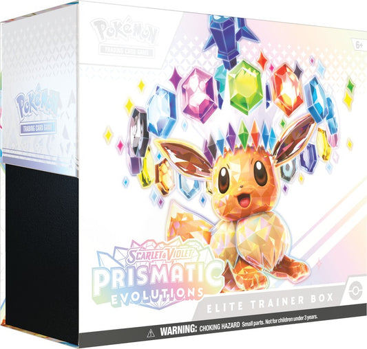 Pokemon Scarlet and Violet 8.5 Prismatic Evolutions Elite Trainer Box