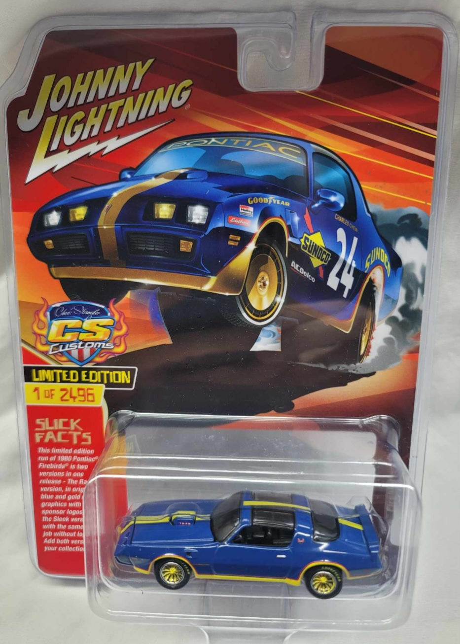 Johnny Lightning 2024 DOUBLE TAKE Sunco Pontiac TransAm Set. CS Exclusive