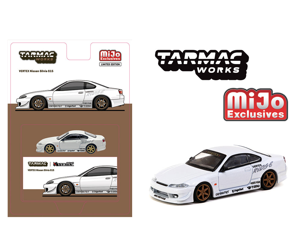 Tarmac Works 1:64 VERTEX Nissan Silvia S15 – White