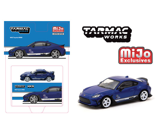 Tarmac Works 1:64 HKS Toyota GR86- Blue Metallic – Global64 – MiJo Exclusives