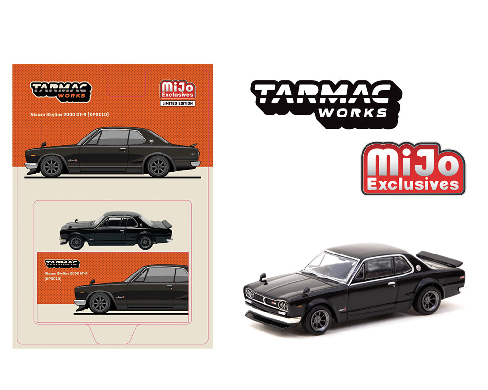 Tarmac Works 1:64 Nissan Skyline 2000 GT-R (KPGC10) – Black – Global64 – MiJo Exclusives