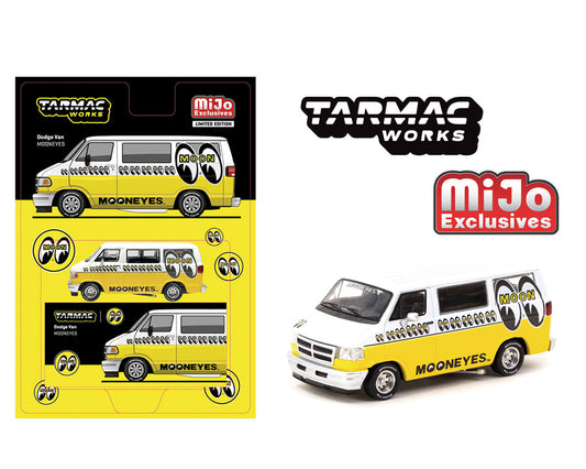 Tarmac Works 1:64 Dodge Van Mooneyes – Yellow – Global64