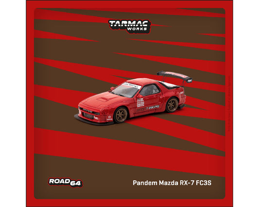 Tarmac Works 1:64 Pandem Mazda RX-7 FC3S – Red – Road64