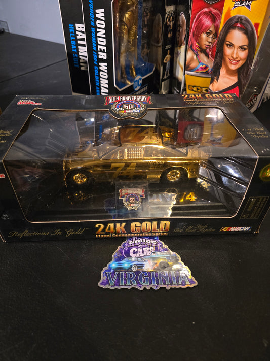 Racing Champions Nascar 50th Anniversary 24K Gold Plated 1/24 #74 Randy Lajoie  Rescue MIB