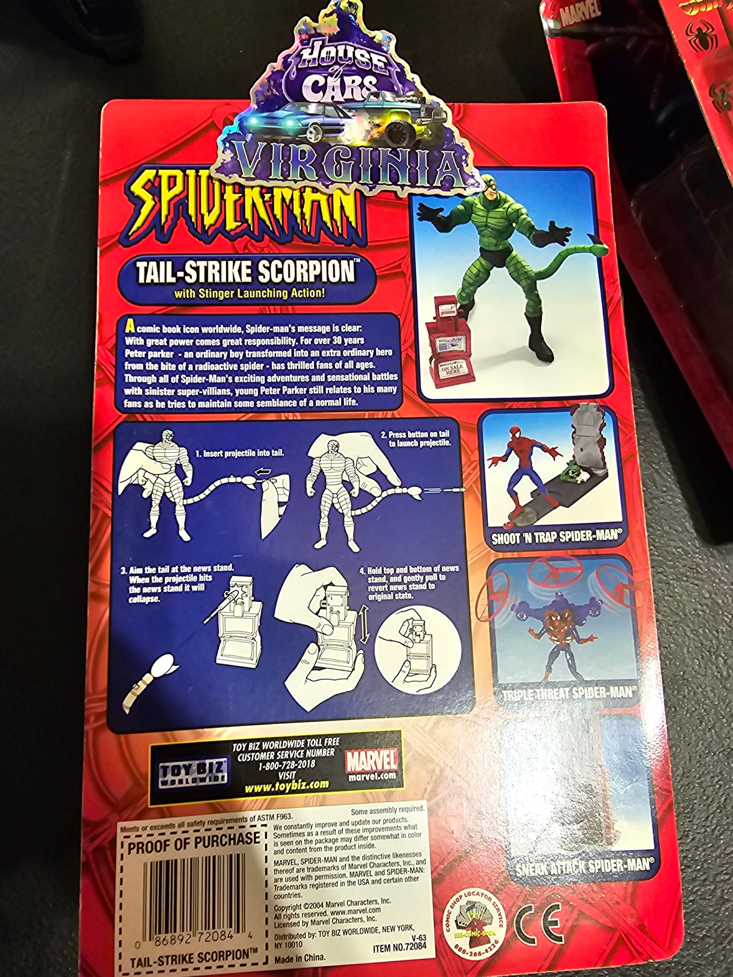 Spider-Man TAIL-STRIKE SCORPION Action Figure 2004 Marvel Toy Biz