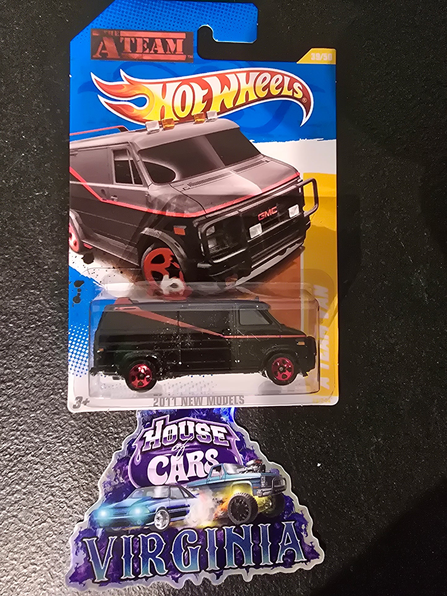 Hot Wheels 2011 New Models #39/50 A Team Black GMC Van l2593 lowrider Ateam  Mainline